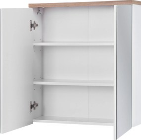 Comad Zrkadlová skrinka bez osvetlenia Bali White 60 biela/dub wotan