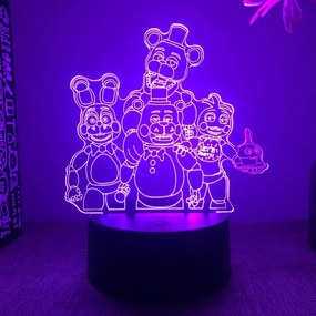 3D LED Lampička FNAF