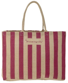 Bloomingville Nákupná taška BERGAMO, modrá, juta