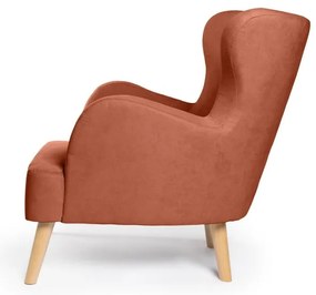 Kreslo ušiak v tehlovej farbe Noemye – Bonami Selection