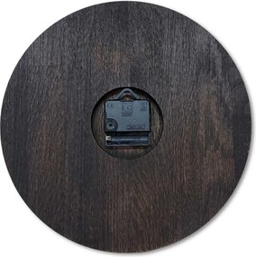 SENTOP | Luxusné drevené nástenné hodiny Wenge s 3D číslicami | SENTOP MAS016-OSMO-3169-heads-black analógové