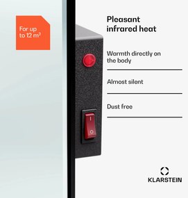 Klarstein Marvel Mirror 600, infračervený ohrievač, 600 W, týždenný časovač, zrkadlo