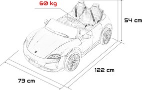 Ramiz Porsche Taycan Turbo S vozidlo Modrá
