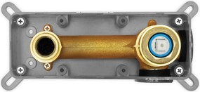 Rea Lungo, umývadlová batéria pod omietku + BOX montážny systém, čierna lesklá, REA-B4421