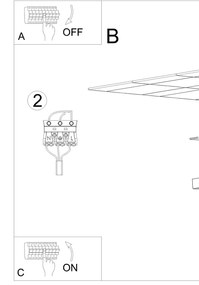 Stropné LED svietidlo Pinne 90, 1x LED 25w, 3000k, s