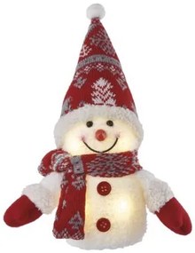 LED vianočný snehuliak Barney 25 cm teplá biela