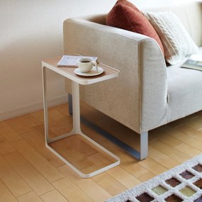 Biely odkladací stolík YAMAZAKI Frame