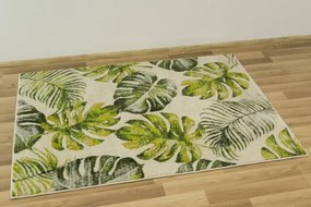 Koberec Green Garden  E714 Lístie krémový / tmavozelený