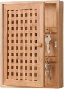 Skříňka na klíče, věšák na klíče, bambus KEYS