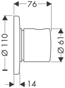 Hansgrohe Trio/Quattro S, ventil pod omietku, chrómová, HAN-15932000