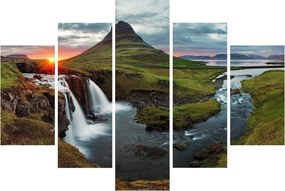 Obraz - Kirkjufell pri západe slnka (150x105 cm)