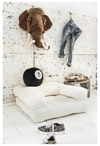 Detské rozkladacie kreslo s taburetkou Karup Design Mini Cube Dark Grey