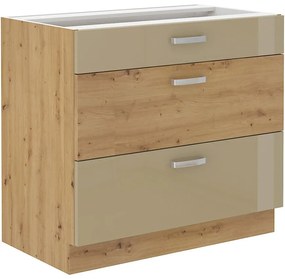 Skrinka do kuchyne Artisan cappuccino lesk 80D 3S BB