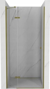 Mexen Roma, sprchové dvere do otvoru 90 x 190 cm, 6mm číre sklo, zlatý profil, 854-090-000-50-00