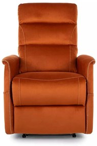 Masážne kreslo Vinci Velvet, oranžová