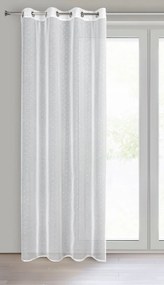 ZÁCLONA NA KRÚŽKOCH DOTI 140X250 CM BIELA
