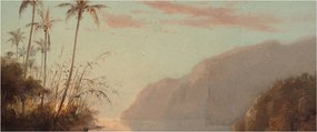 Obraz - Camille Pissarro, A creek in st. Thomas (Virgin Islands), reprodukcia (120x50 cm)