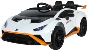 LEAN CARS Elektrická autíčko Lamborghini STO - Drift - biele - 2x45W- BATÉRIA - 24V 4,5Ah - 2024