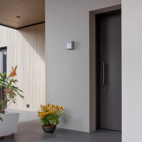 Brilagi -LED Vonkajšie nástenné svietidlo so senzorom TERNI LED/12W/230V šedá IP44