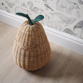 Ferm Living Prútený kôš s vekom Pear