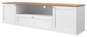 TV skrinka Fritkit 2D1SZ, Farby: biela / biela + dub lefkas