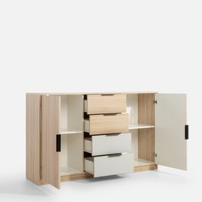 Komoda Ryga 05 145 cm dub Riva/šedá