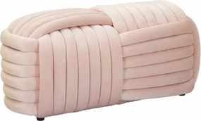 Lavica Softy 90 cm zamatová ružová