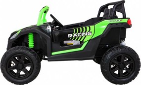 Ramiz Silná pretekárska štvorkolka pre 2 deti Zelená + Bezkartáčový motor + Nafukovacie kolesá + LED zvuk