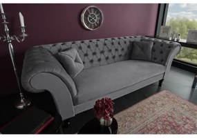 Sedacia súprava 40148 225cm Paris - Zamat striebornošedá  - Komfort-nábytok