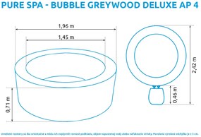Intex | Bazén vírivý nafukovací Pure Spa - Bubble Greywood Deluxe AP 4 | 11400254