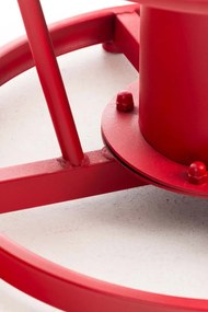 Kovový barový stôl Ruhr v industriálnom štýle - Červená