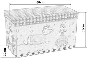 Detský box na hračky s motívom vláčika