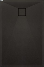 Deante Correo, obdĺžniková granitová sprchová vanička 90x70x3,5 cm, čierna matná, DEA-KQR_N71B