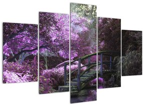 Obraz - fialové stromy (150x105 cm)
