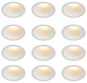 Sada 12 vstavaných bodových svetiel bielych GU10 35 mm IP44 - Dept
