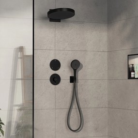 Hansgrohe ShowerSelect Comfort S, termostat pod omietku pre 1 spotrebič a ďalší výtok, čierna matná, HAN-15562670