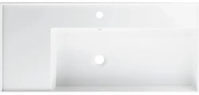 Umývadlo Jungborn QUATTRO odkladacia plocha vľavo 101 x 46 cm lesklá biela TW11011
