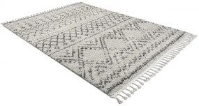 Kusový shaggy koberec BERBER RABAT krémový