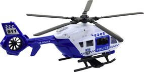LEAN Toys Policajný vrtuľník – hák, nosidlá, svetlá, zvuky, mierka 1:12
