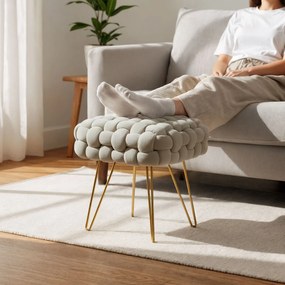 Taburet Dotty béžový