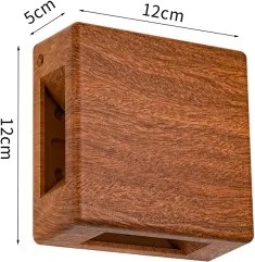 Brilagi - LED vonkajšie nástenné svietidlo QUADRAY LED/6W/230V v dekore dreva IP54