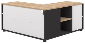 TV stolík v dekore duba v čierno-prírodnej farbe 90x45 cm Angle – TemaHome