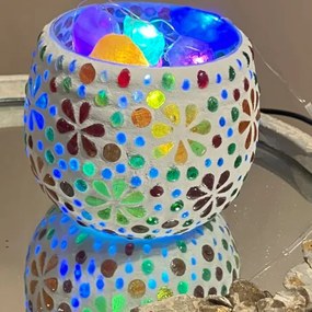 Mozaiková LED lampa gemstones - svietnik KEG KVETY JOY
