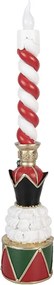 Svietnik so sviečkou červený luskáčik Nutcracker – 9*10*45 cm