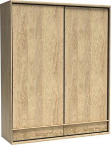 Veľká skriňa Mediolan M-19, 177,2x58,5x221 cm, hikora dubová doska