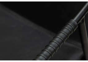 Čierna barová stolička z imitácie kože DAN-FORM Denmark Boto, výška 95 cm