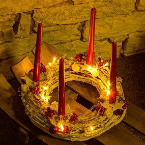 DECOLED LED světelný řetěz na baterie, bílé perly, teple bílá, 10 diod, 1,3 m