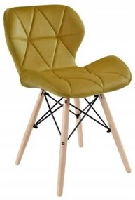 Sammer Škandinávska stolička v žltej farbe SKY74-01 velvet zlta