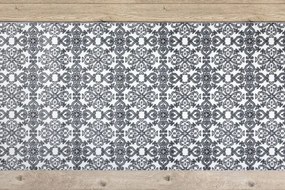 Behúň ARGENT kvety - W4949 biely / sivý