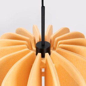 Závesné svietidlo Mula, 1x žlté plstené tienidlo, (fi 45cm)